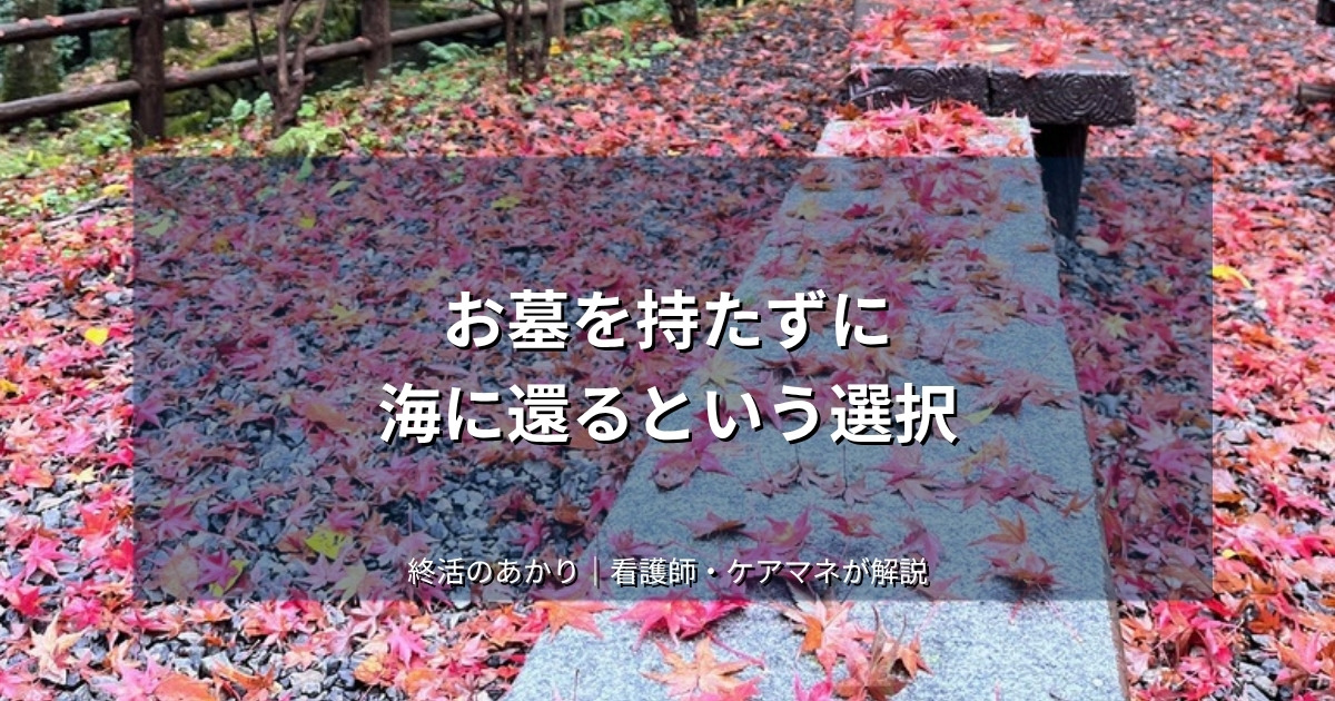 お墓を持たずに海に還るという選択